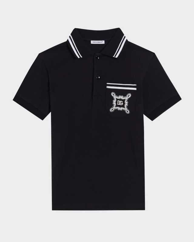 Boy's Bandana-Inspired Logo-Print Polo Shirt, Size 4-